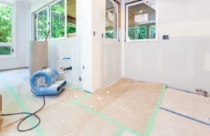 interior painting project - wet sheetrock mud