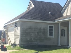 Power washing mildew on siding Power washing mildew on siding