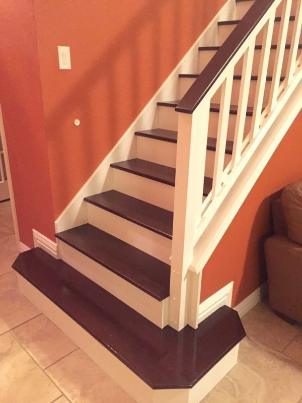 Stained Stairs and Handrail