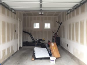 painting a garage - unfinished garage