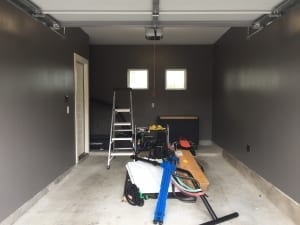 painting a garage - finished garage