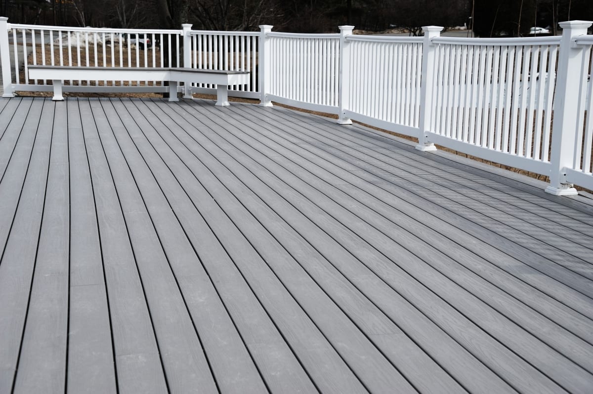 painted gray deck