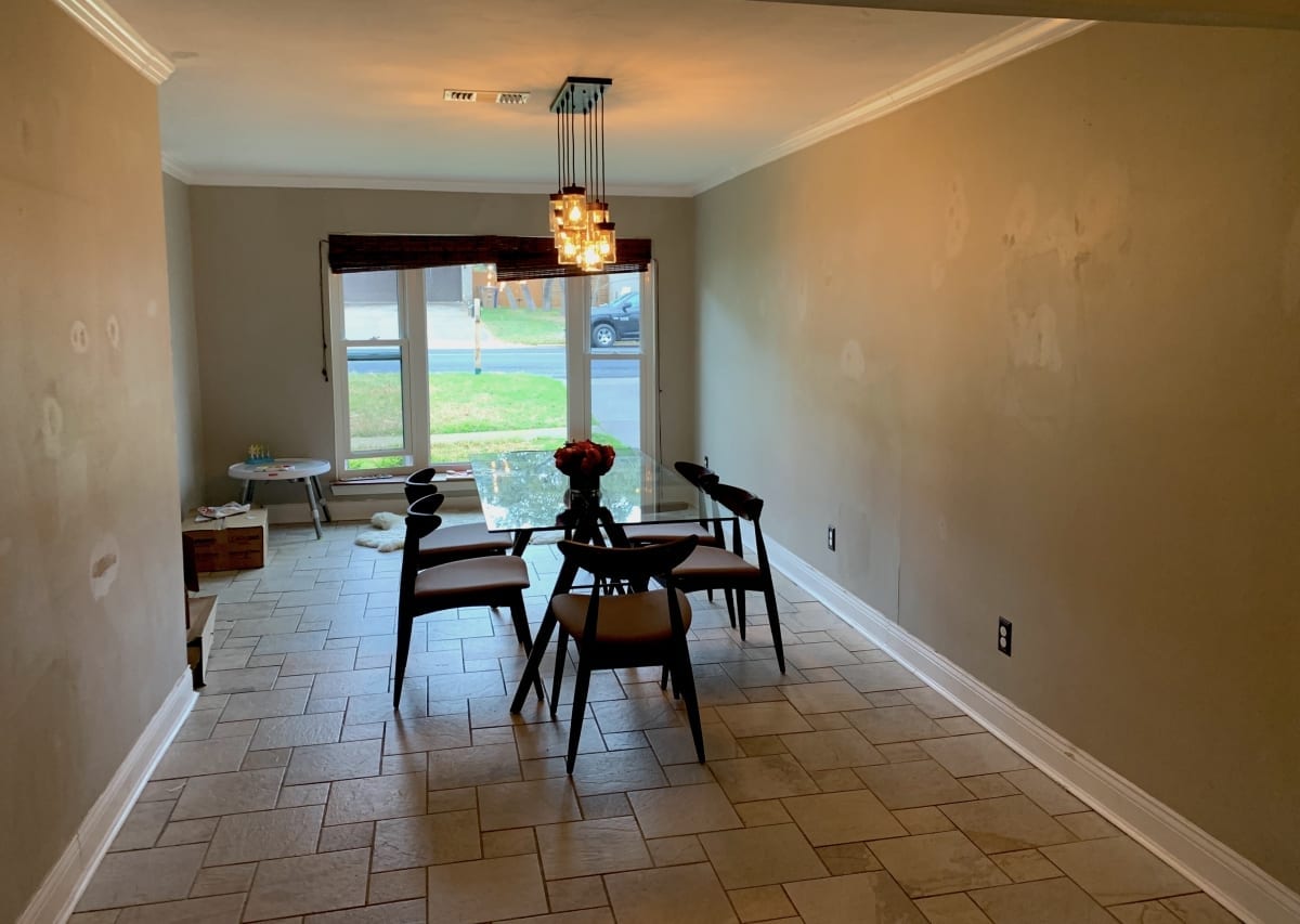 dining room wall retexture – before dining room wall retexture - before