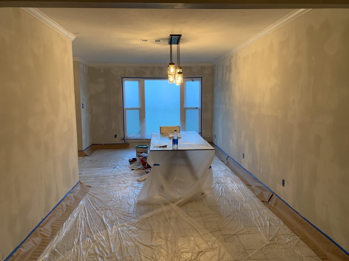 dining room wall retexture – during dining room wall retexture - during