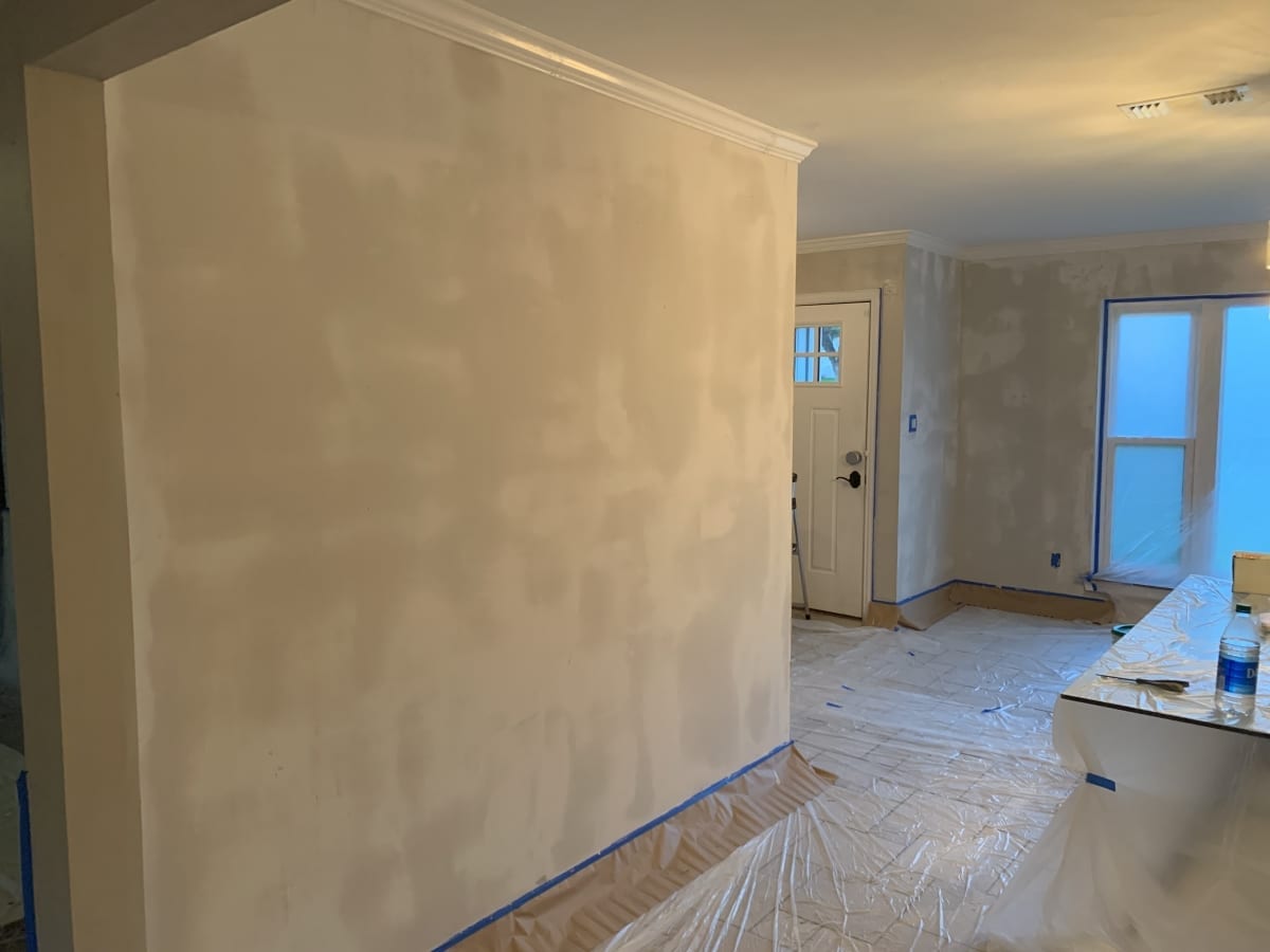 dining room wall retexture left – during dining room wall retexture left - during