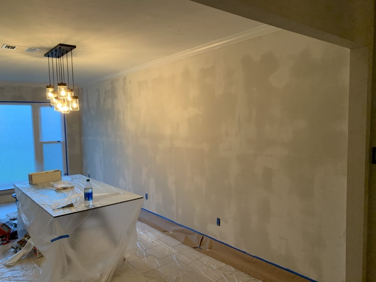 dining room wall retexture right – during dining room wall retexture right - during