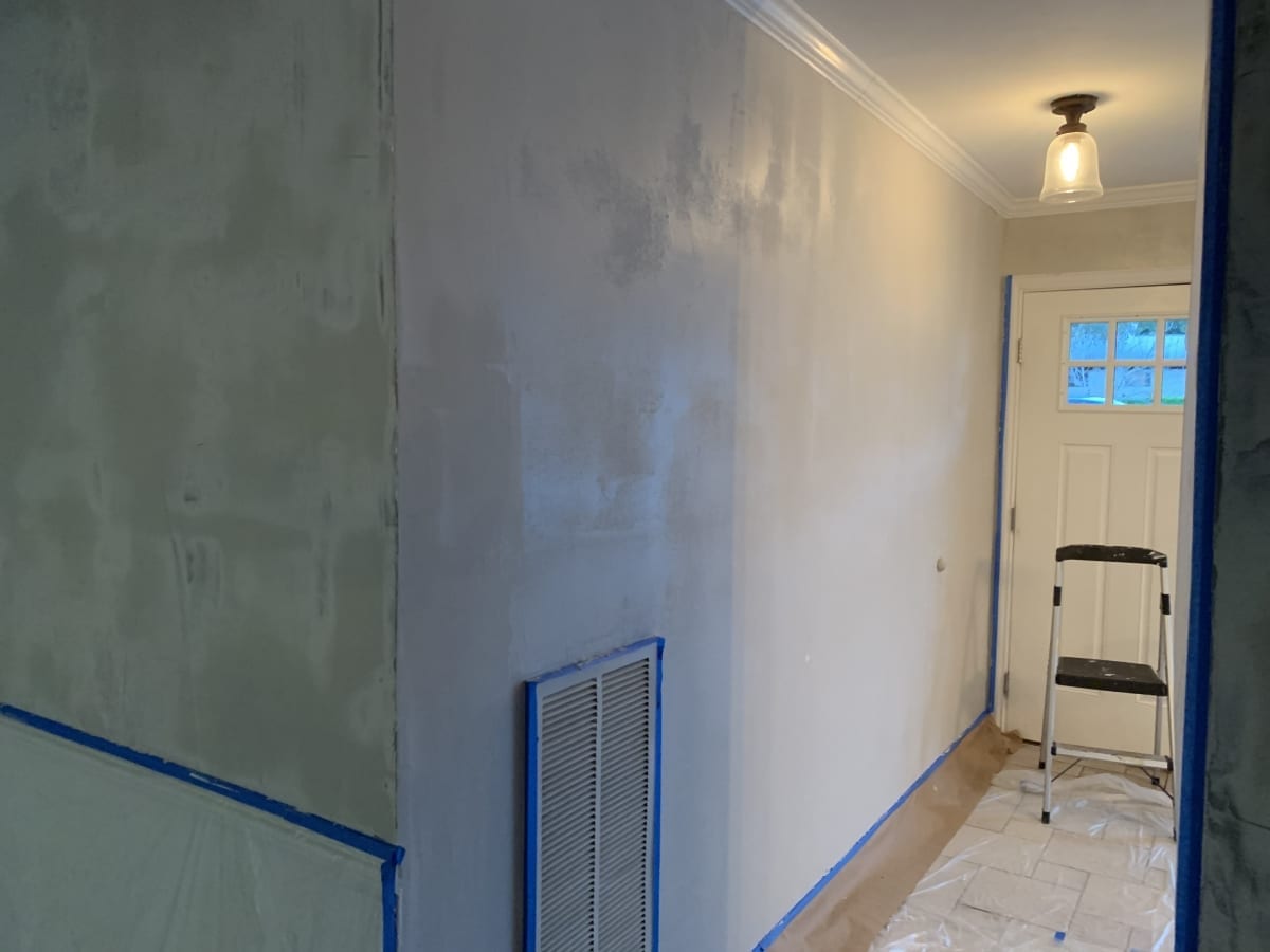 hallway wall retexture – during hallway wall retexture - during