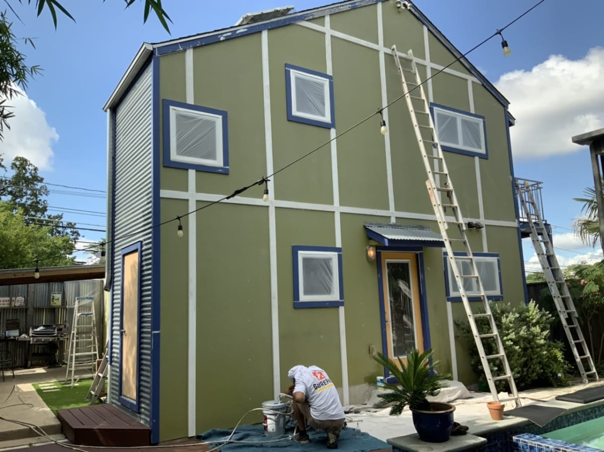 green house extra trim in progress