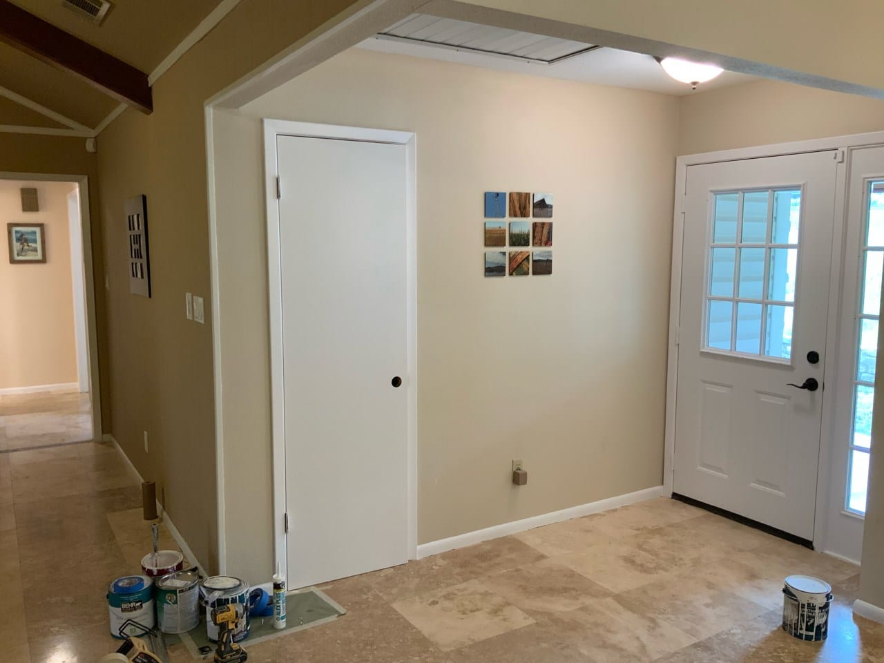 front entryway with painted trim and doors front entryway with painted trim and doors