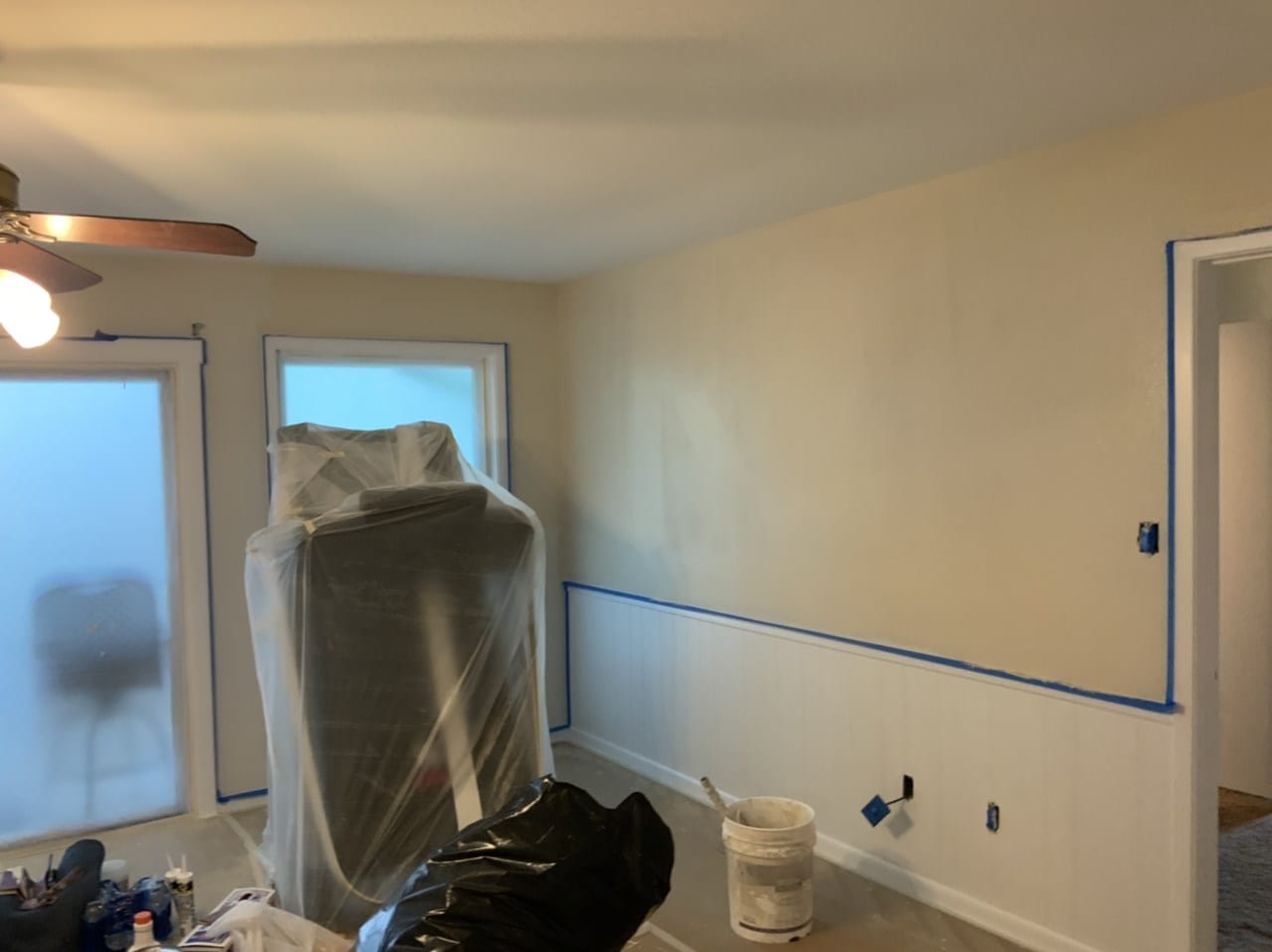 living room painting in progress living room painting in progress