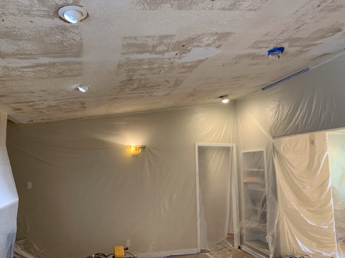 ceiling after scraping ceiling after scraping