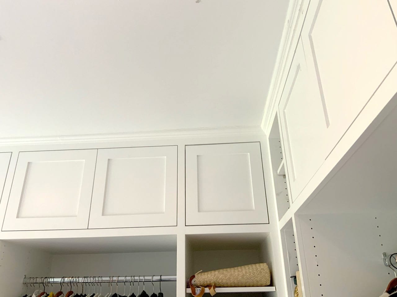 painted closet cabinets - white