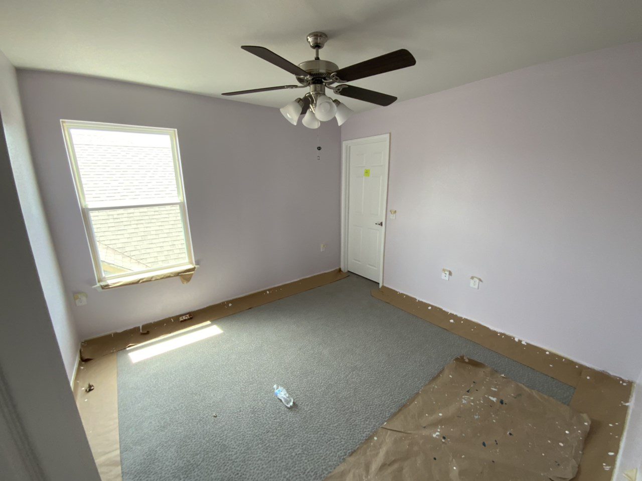 Lavender Painted Walls in Bedroom