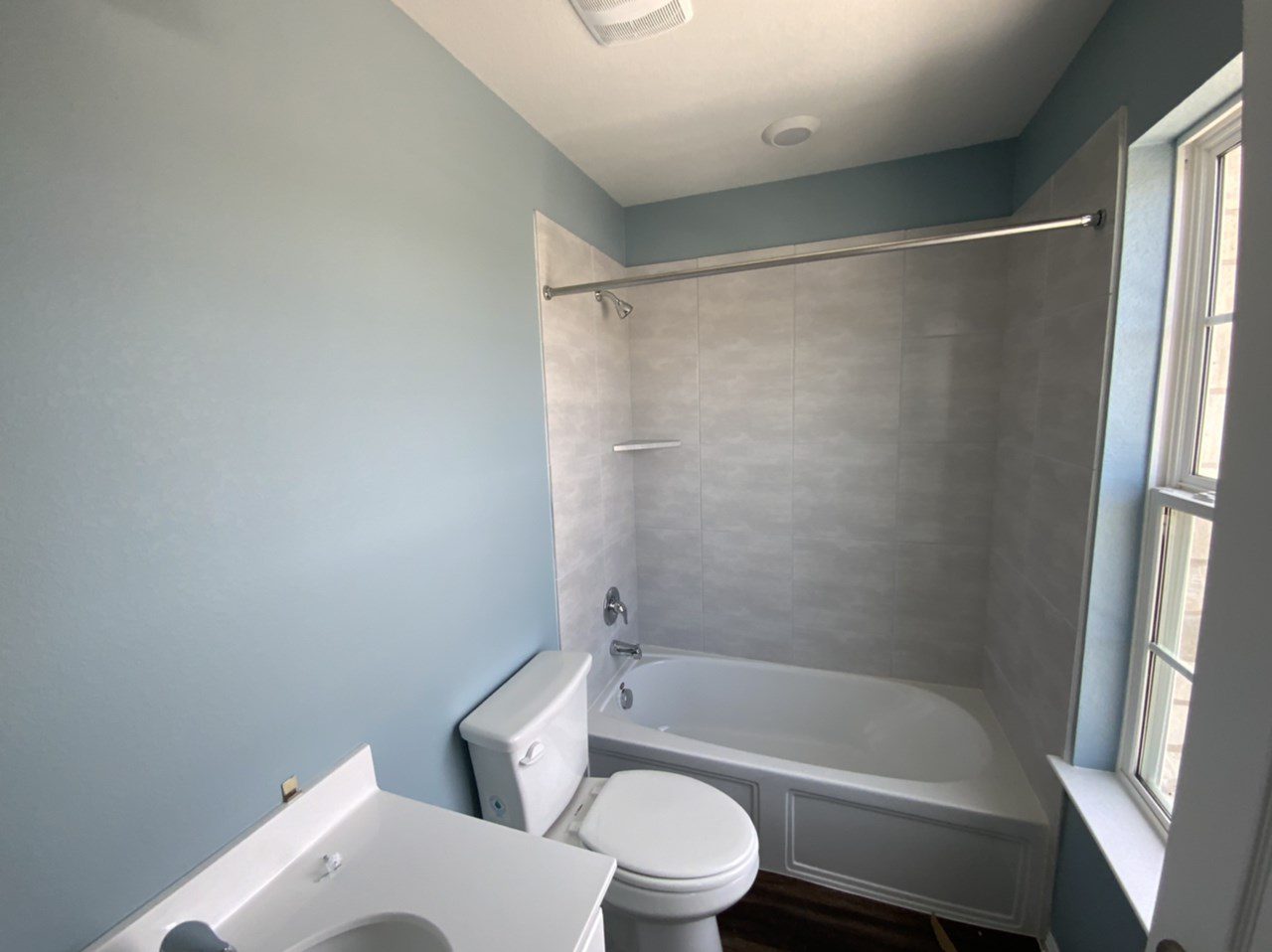 Light Blue Small Bathroom