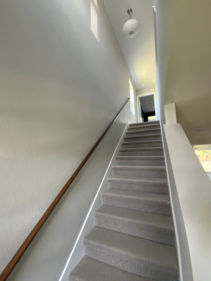 Painted High Ceiling Stairwell Painted High Ceiling Stairwell