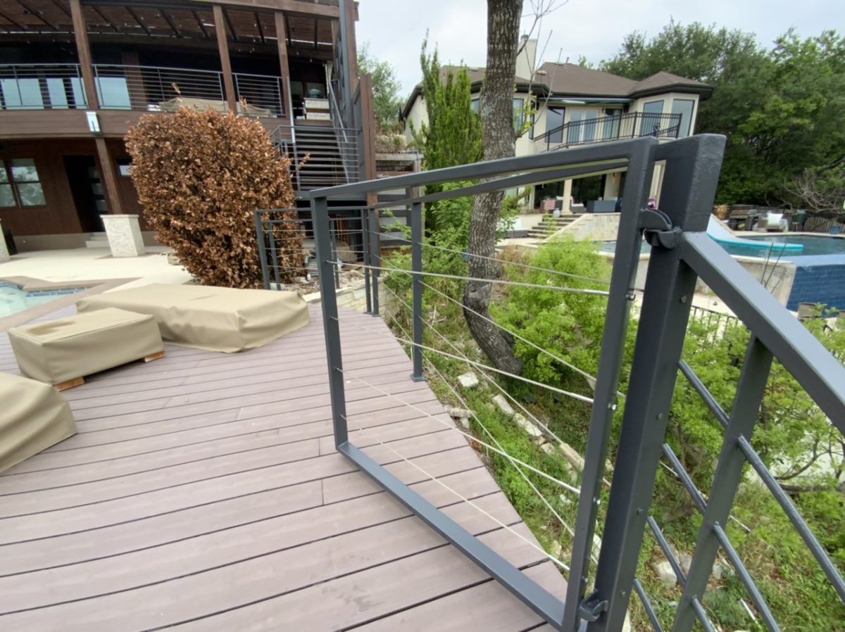 Painted Gray Metal Staircase and Railings – SurePRO Painting