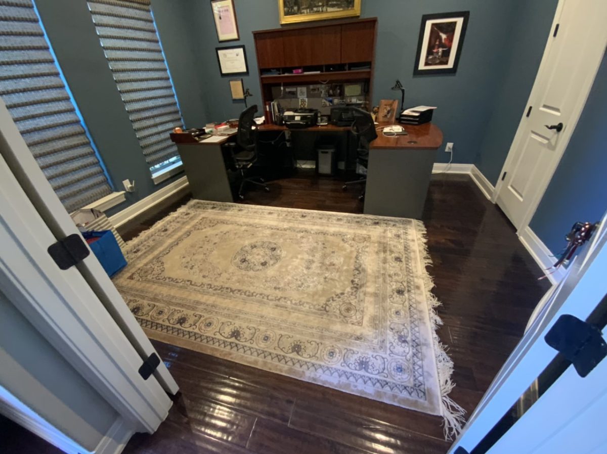 Bold Blue Painted Home Office Bold Blue Painted Home Office